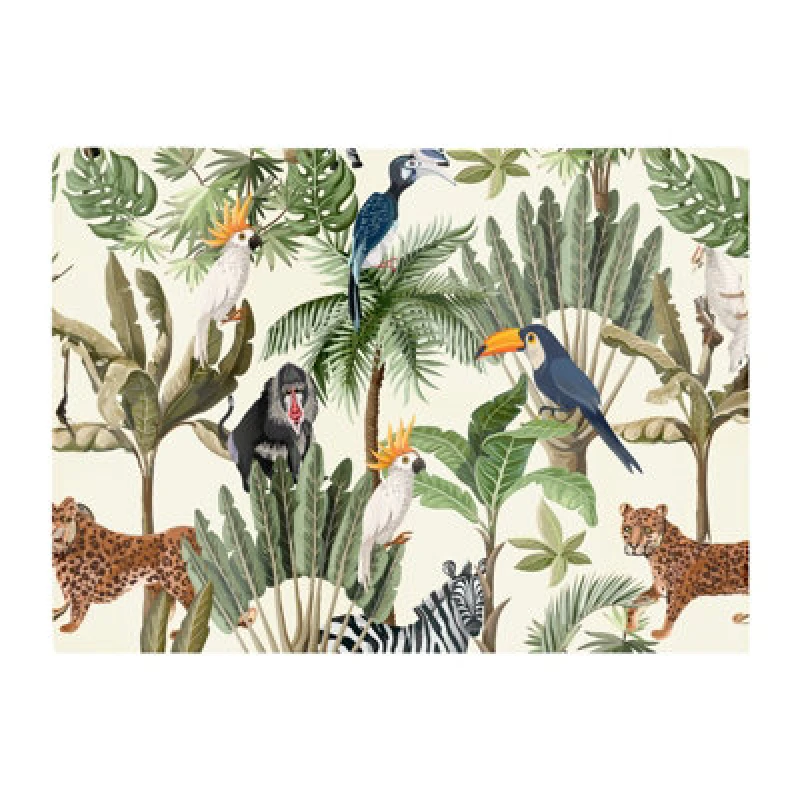 Image of Warren Reed Designer Exotic Trees And Animals Glass Chopping Board