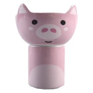 Image of Children Pig Porcelain Mug and Bowl Set