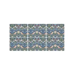 Image of Morris&co - Strawberry Thief Blue Placemats Set of 6