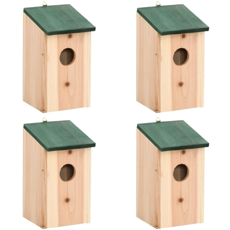 Image of VIDAXL Vidaxl - Bird Houses 4 pcs Wood 12x12x22cm 41012