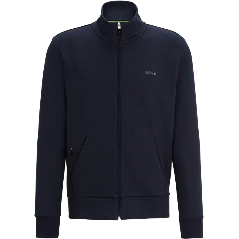 Image of Boss Skaz Curved Fleece Jacket - Blue Blue XL