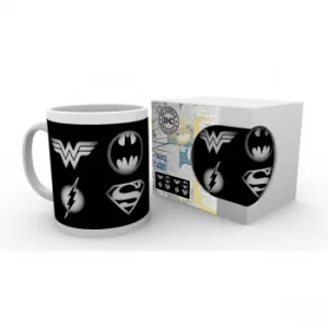 Image of DC Comics Monotone Logos Mug