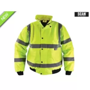Image of Scan SCAHVBJM Hi-Vis Yellow Bomber Jacket M (41in)