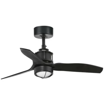 Image of Faro JUST - LED Matt Black Ceiling Fan with DC Motor 81cm, 3000K