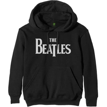 Image of The Beatles - Drop T Logo Unisex Medium Hoodie - Black