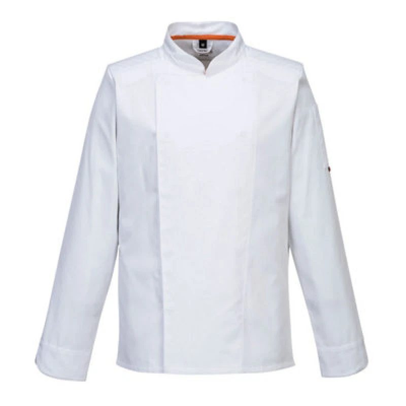 Image of Portwest MeshAir Pro Long Sleeve Chefs Jacket C838WHRL Colour: White