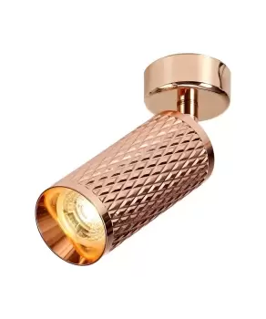 Image of Surface Mounted Spot Light, 1 x GU10, Rose Gold