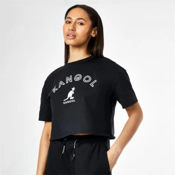 Image of Kangol Logo Boxy T-Shirt - Black