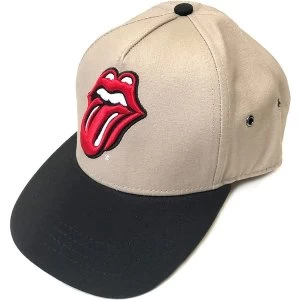 Image of The Rolling Stones - Classic Tongue Unisex Snapback Cap - Neutral/Black