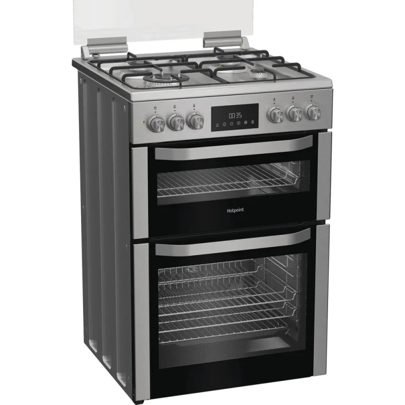 Image of Hotpoint HDD6GDC2WX 60cm Dual Fuel Cooker - Stainless Steel 5054645714612
