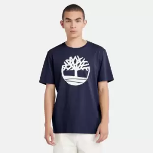 Image of Timberland Kennebec River Tree Logo T-Shirt For Men In Navy, Size L