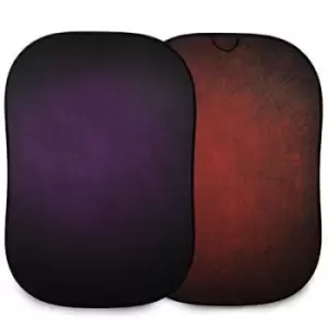 Image of Manfrotto Vintage Collapsible Reversible Background 1.5 x 2.1m - Aubergine / Crimson