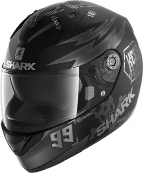 Image of Shark Ridill 1.2 Catalan Bad Boy Helmet, black-grey Size M black-grey, Size M