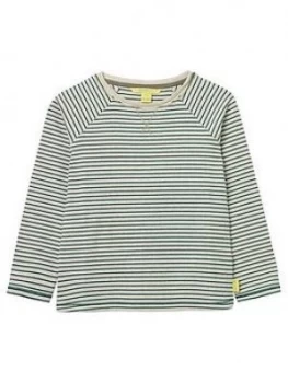 Image of White Stuff Boys Seb Stripe Long Sleeve T-Shirt - Teal