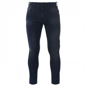 Image of Replay Anbass Slim Mens Jeans - Blue Wash