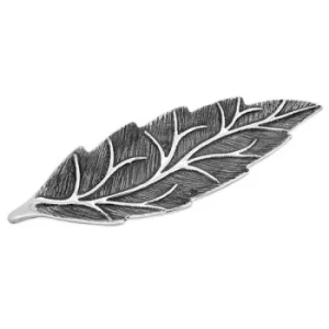 Image of Leaf Plate Long Gunmetal