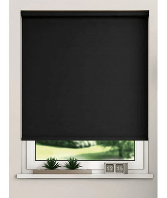 Image of Thermal Blackout Roller Blinds 175Cm Drop X Width 70Cm Black
