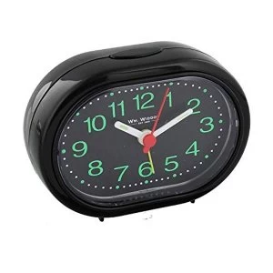 Image of Oval Alarm Clock - Black