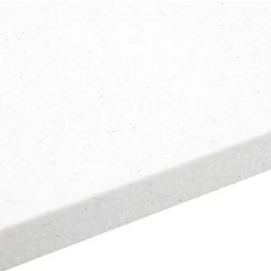 Image of 34mm Nordic White Stone effect Round edge Earthstone Worktop L3m D605mm