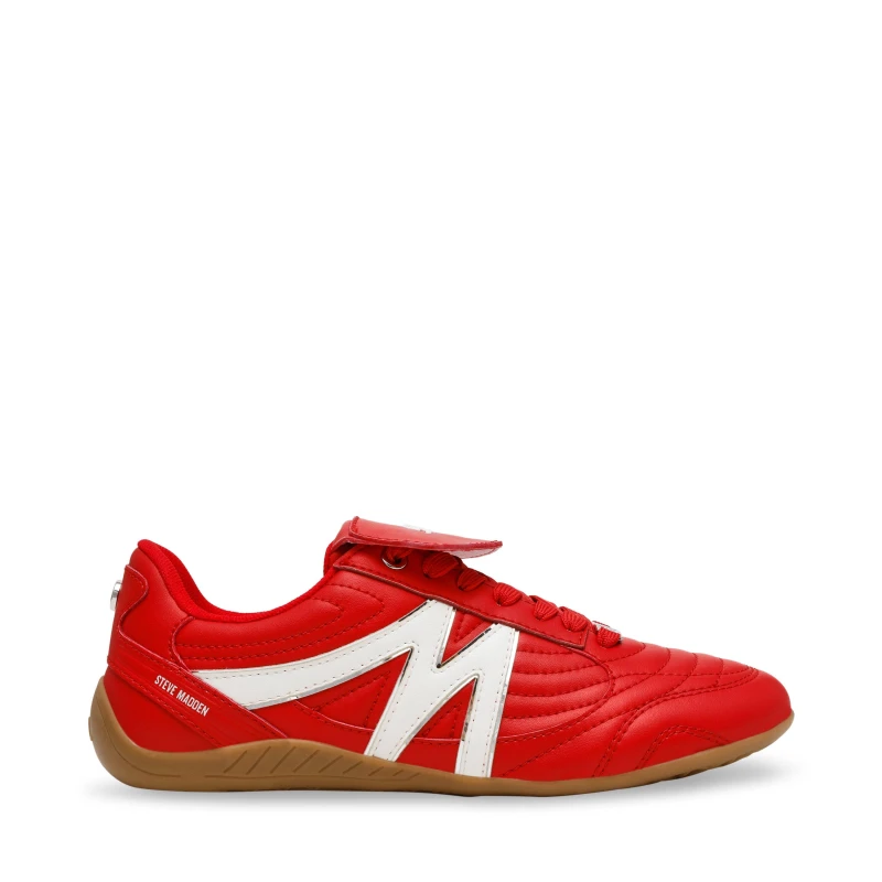 Image of Steve Madden Womens Freekick Runners Red female 5 (38)