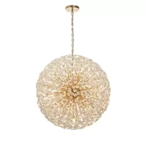 Image of Salisbury Ceiling Pendant 1m Sphere 48 Light G9 French Gold, Crystal