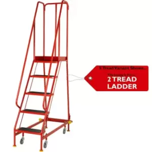 Image of 2 Tread x 0.5m Wide Narrow Aisle Warehouse Stairs 1.3m Non Slip Platform Steps