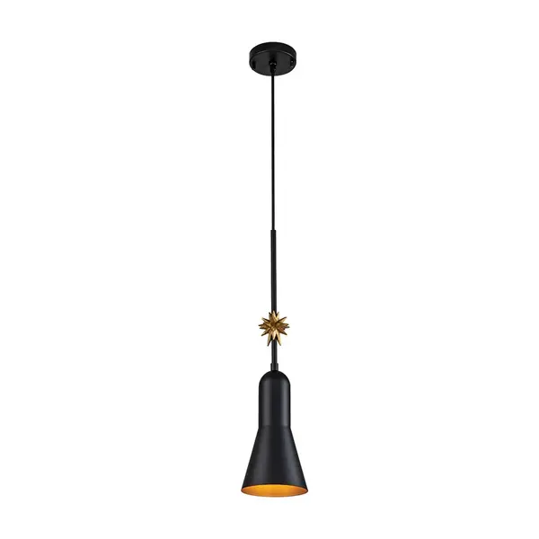 Image of Elstead Etoile Ceiling Pendant Light - Matt Black, Gold