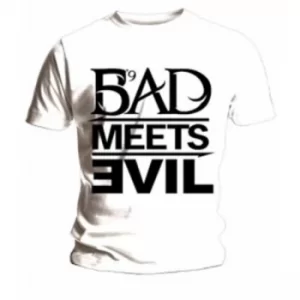 Image of Eminem Bad Meets Evil Mens White T Shirt: X Large