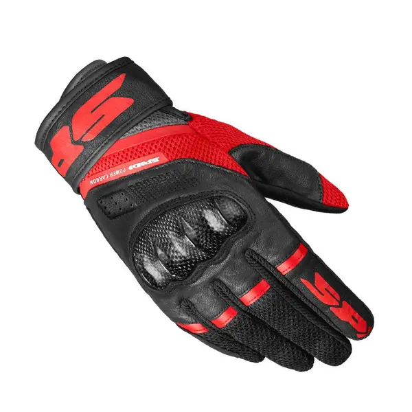 Image of Spidi Power Carbon Lady Gloves Red Size S