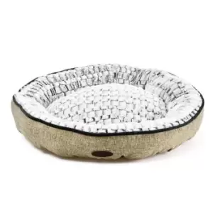 Image of Charles Bentley Small Linen Soft Pet Bed - Taupe