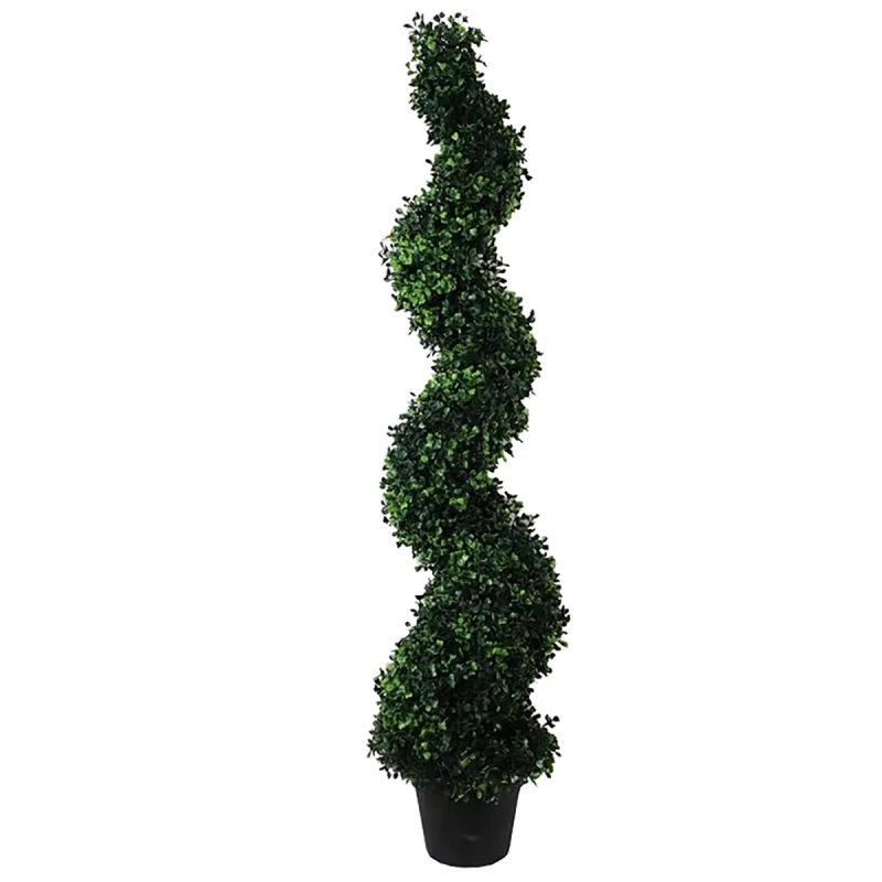 Image of N/A 120cm Artificial Natural Boxwood Spiral Topiary