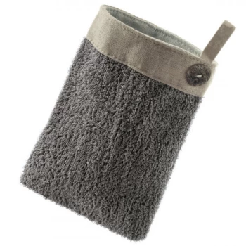 Image of Hydrea London Sisal + Unbleached Linen SPA Mitt Grey