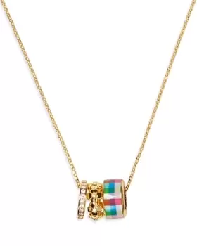 Image of kate spade new york Heritage Spade Flower Stacked Mini Pendant Necklace, 17