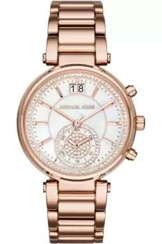 Image of Ladies Michael Kors Sawyer Chronograph Watch MK6282