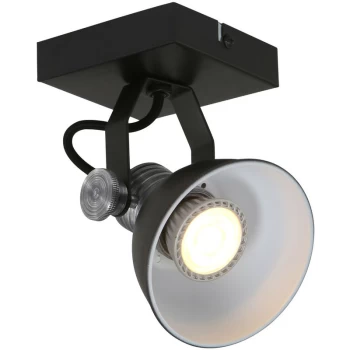 Image of Sienna Lighting - Sienna Brooklyn Single Spotlight Black Matt, Metal