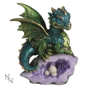 Image of Nest Guardian Green Dragon Figurine
