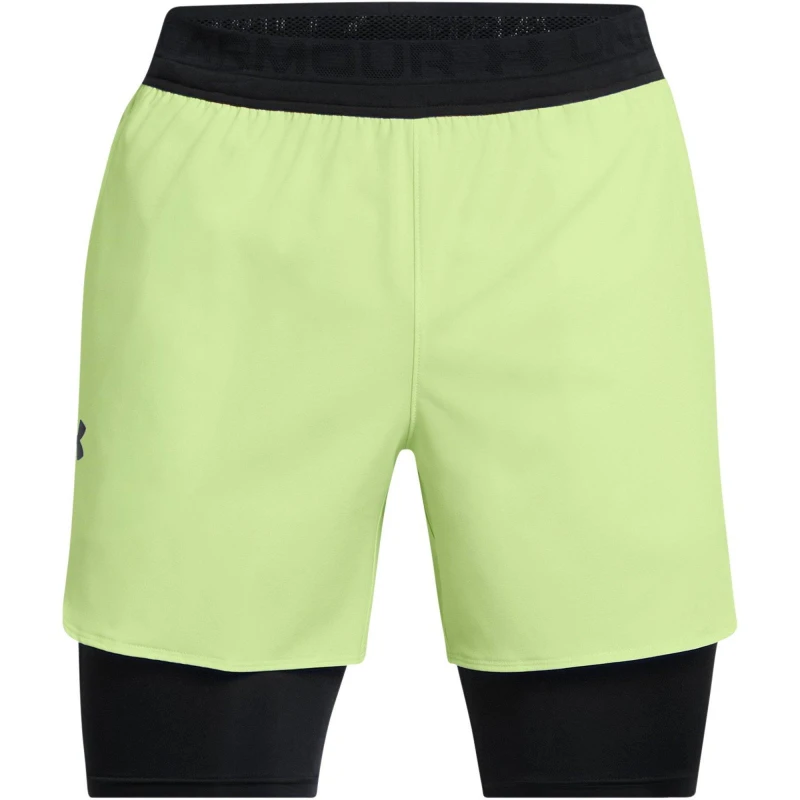 Image of Under Armour Mens Peak 2-in-1 Woven Shorts Green male S