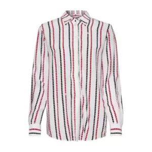 Image of Tommy Hilfiger Viscose Fleur Stripe Blouse - Multi