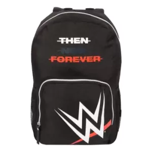 Image of WWE Girls Then Now Forever Logo Backpack (One Size) (Black/White/Red)