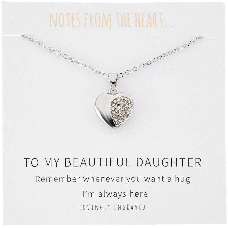 Image of Notes From The Heart NFTH TO MY BEAUTIFUL DAUGHTER Silver unisex One Size
