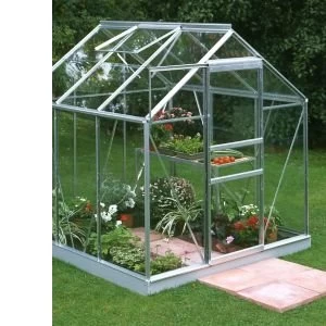 Image of BQ Premier Metal 6x6 Toughened safety glass greenhouse