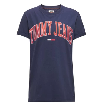 Image of Tommy Jeans Collegiate Logo T Shirt - Blue