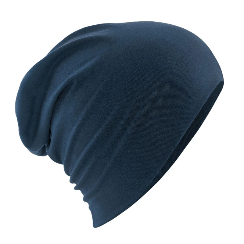 Image of Beechfield Beechfield Hemsedal Cotton Slouch Beanie in Navy Navy One Size Unisex 5057520834344