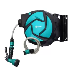 Image of Durhand 10M Water Hose Reel Compact Garden Patio Car Locking Auto Retract Spray
