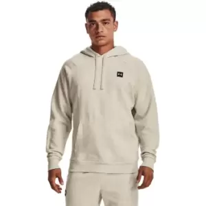 Image of Under Armour Mens Rival Fleece Hoodie Stone Fleece Top - S