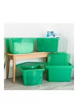 Image of Wham Set Of 3 Crystal 28 Litre Box & Lid