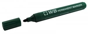 Image of Q Connect Perm Marker Bullet Green - 10 Pack