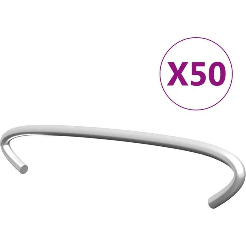 Image of VIDAXL Gabion Hooks 50 pcs Galvanised Steel 10cm Vidaxl 8719883734439