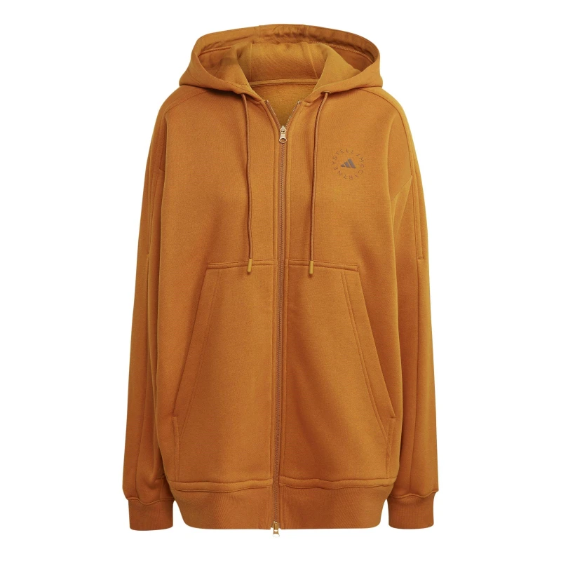 Image of adidas Womens Zip Hoodie Dark Caramel female 6 (XXS)
