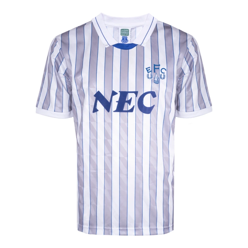 Image of Score Draw Everton 1990 Third Retro Football Shirt EVER90TPYSS-XL XL Mens Sportswear
